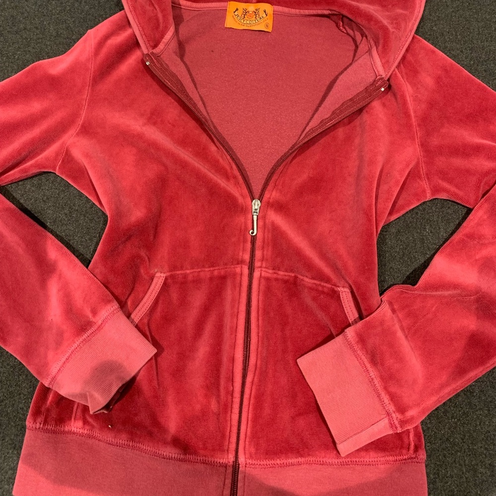 Pink juicy couture velour hoodie